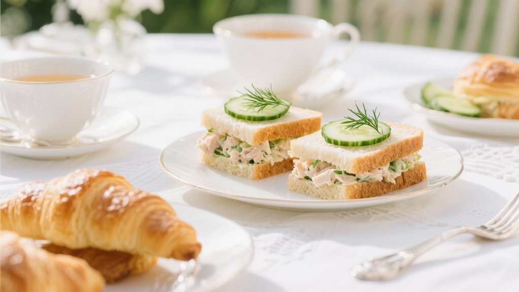 crisp cucumber dill sandwiches