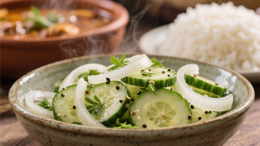 crisp cucumber onion salad