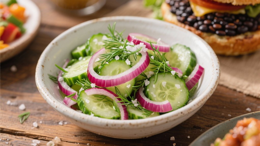 crisp cucumber onion salad