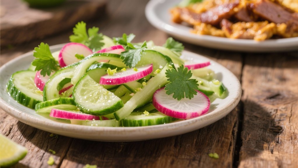 crisp cucumber radish salad