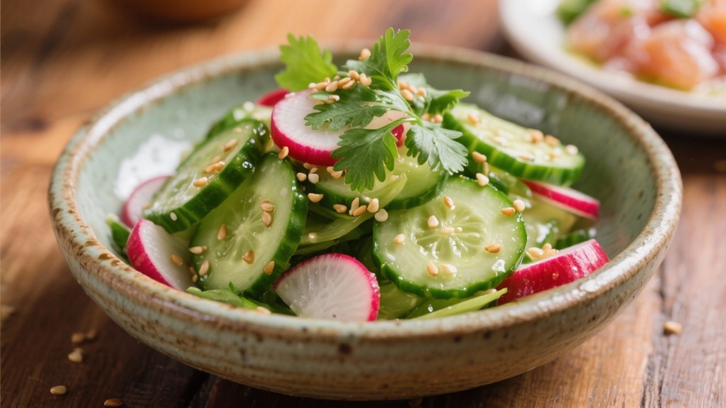 crisp cucumber radish salad