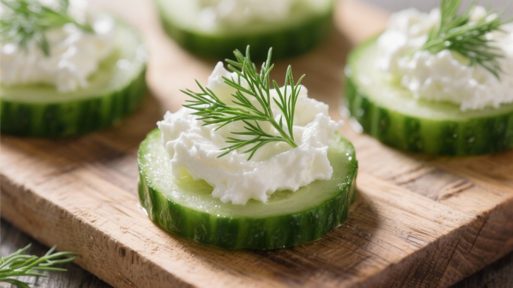 crisp cucumber rounds appetizer