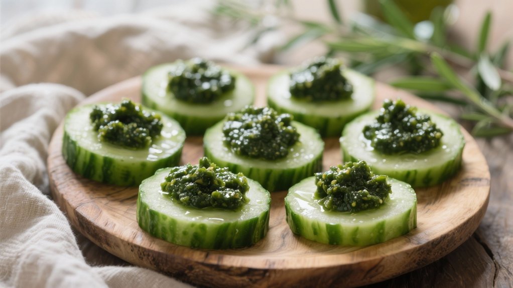 crisp cucumber rounds appetizer