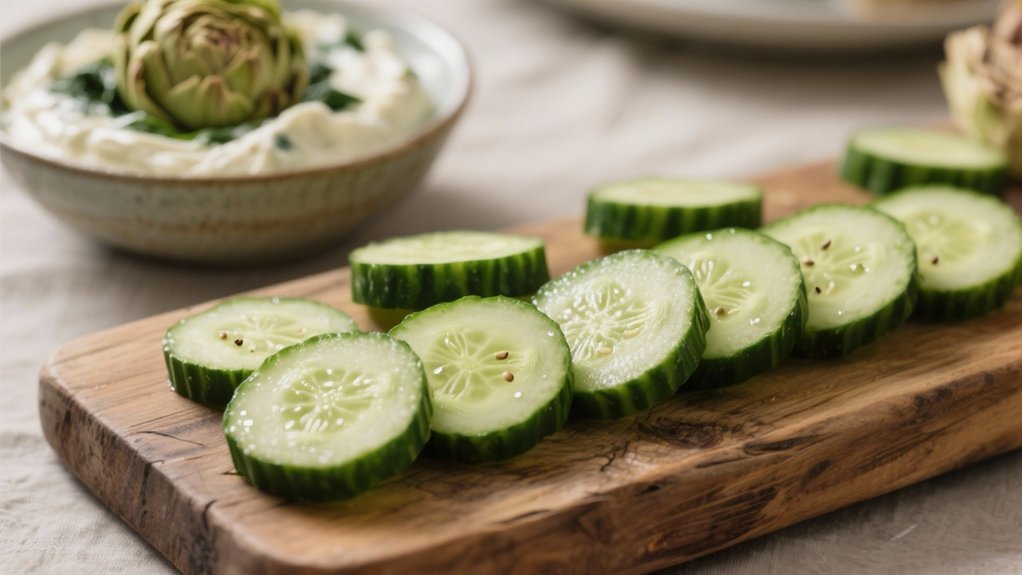 crisp cucumber rounds appetizer