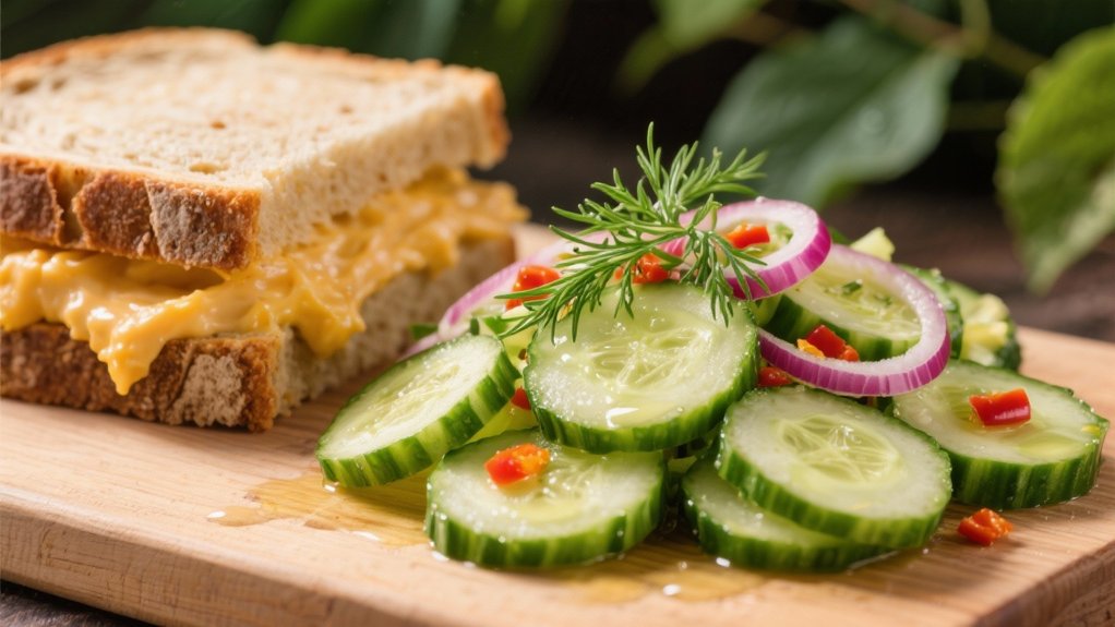 crisp cucumber salad vinaigrette
