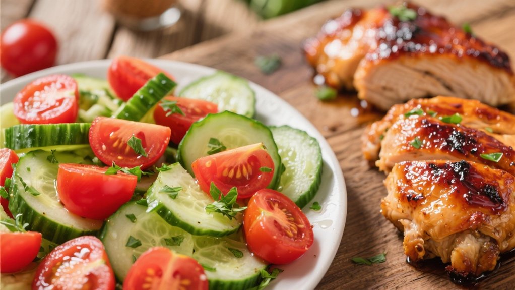 crisp cucumber tomato salad