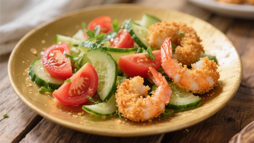 crisp cucumber tomato salad