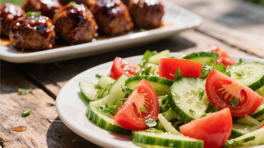 crisp cucumber tomato salad