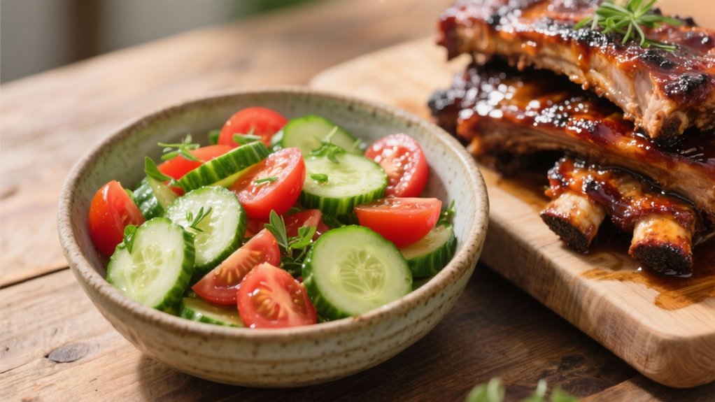 crisp cucumber tomato salad