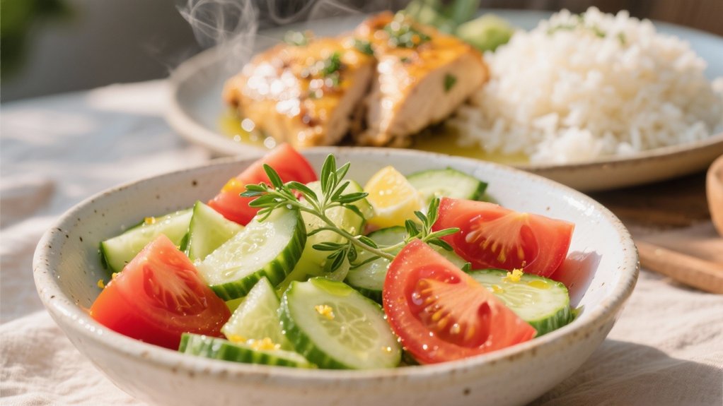 crisp cucumber tomato salad