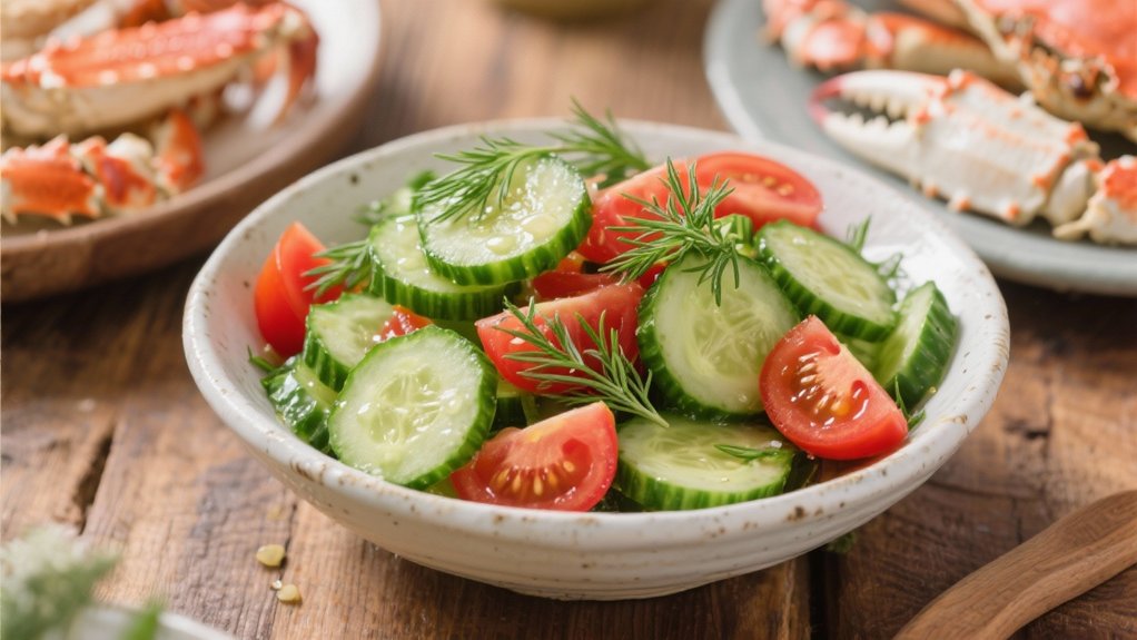 crisp cucumber tomato salad