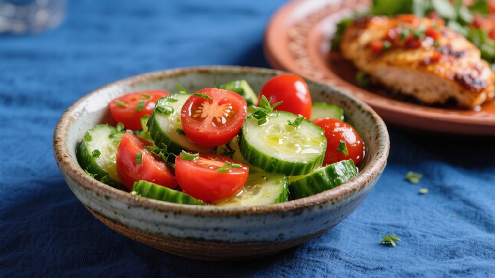 crisp cucumber tomato salad