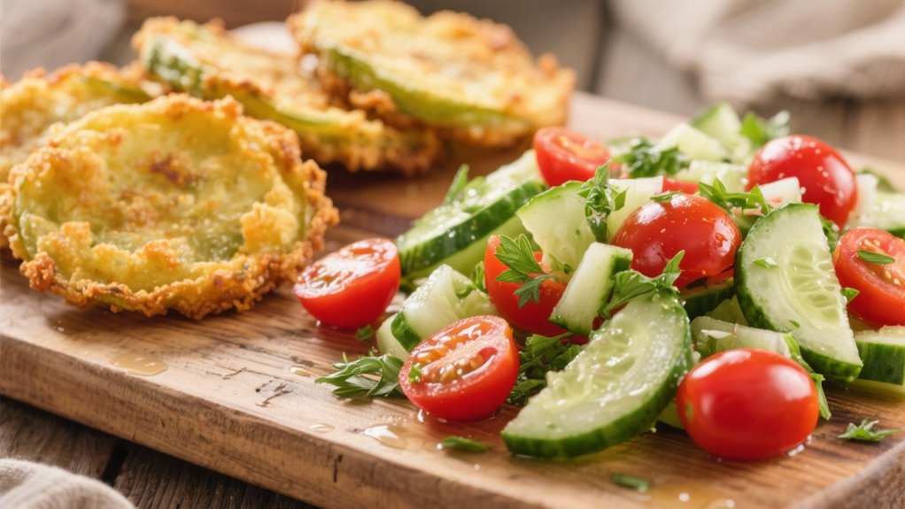 crisp cucumber tomato salad