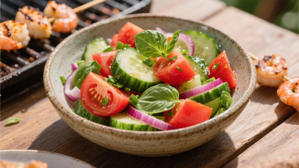 crisp cucumber tomato salad