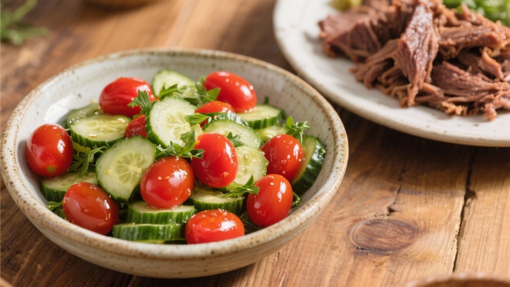 crisp cucumber tomato salad