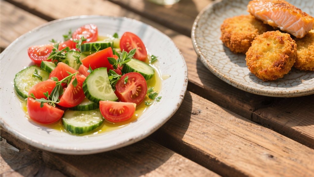 crisp cucumber tomato salad