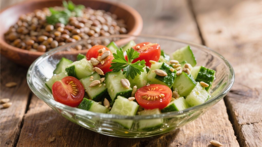 crisp cucumber tomato salad