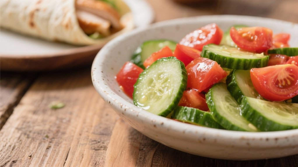 crisp cucumber tomato salad