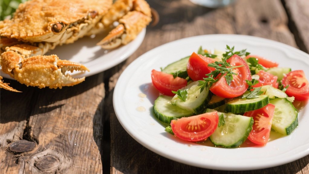 crisp cucumber tomato salad