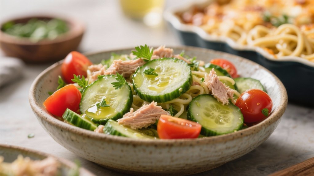 crisp cucumber tomato salad