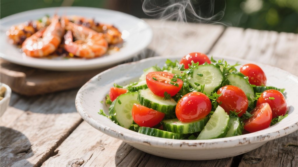crisp cucumber tomato salad