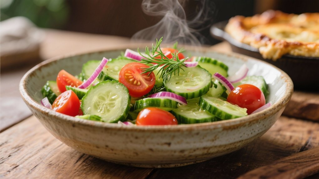 crisp cucumber tomato salad