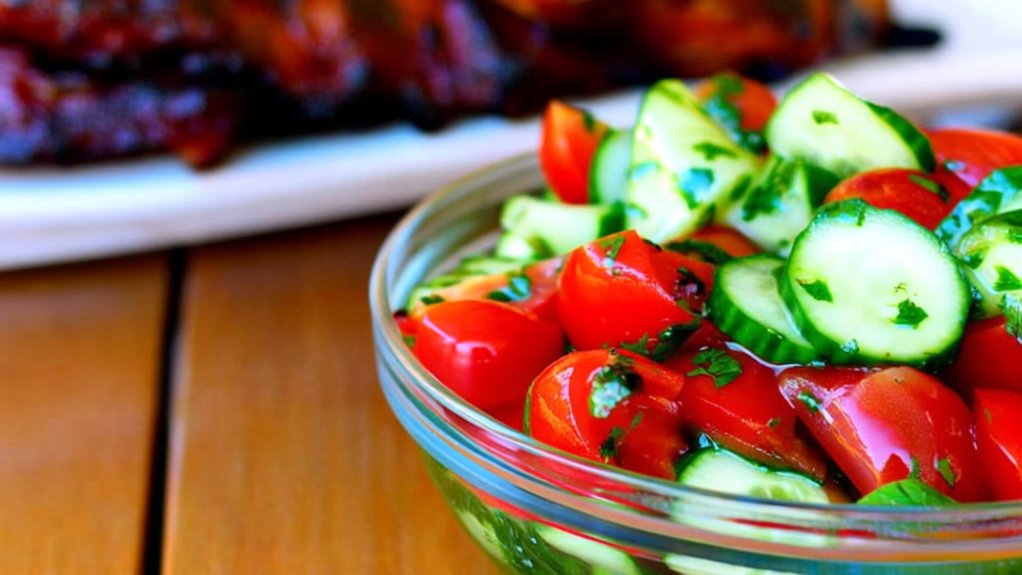 crisp cucumber tomato salad