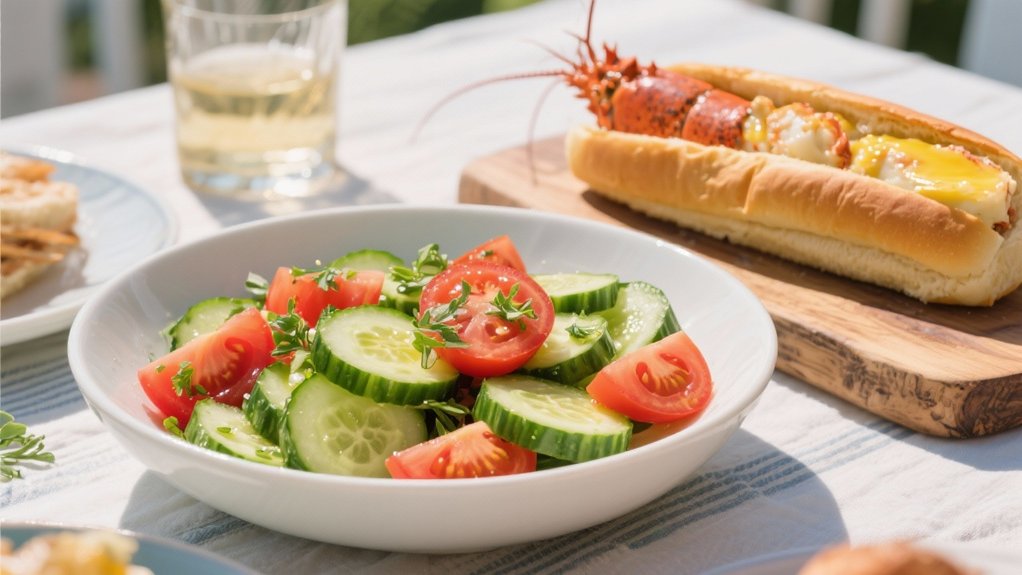 crisp cucumber tomato salad