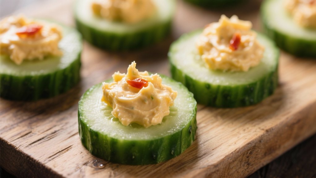 crisp cucumber varieties enhance pimento