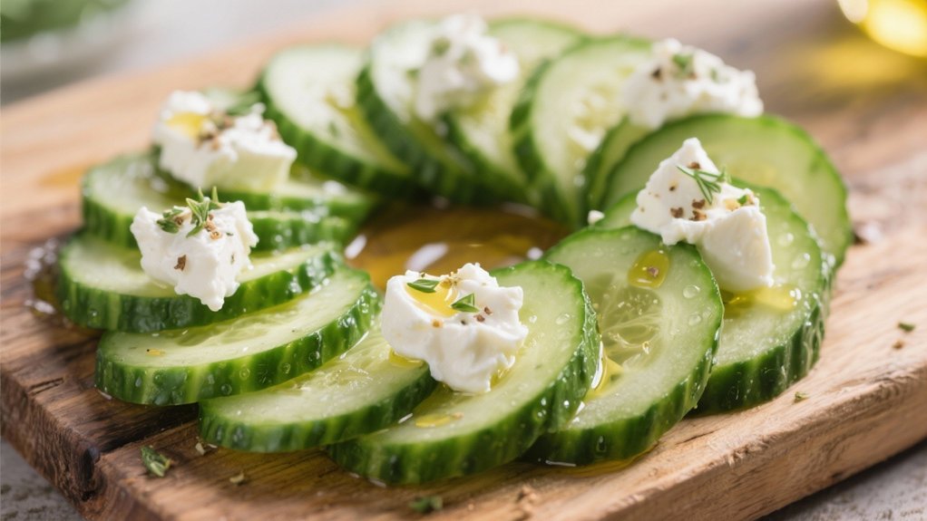 crisp cucumber with whipped feta