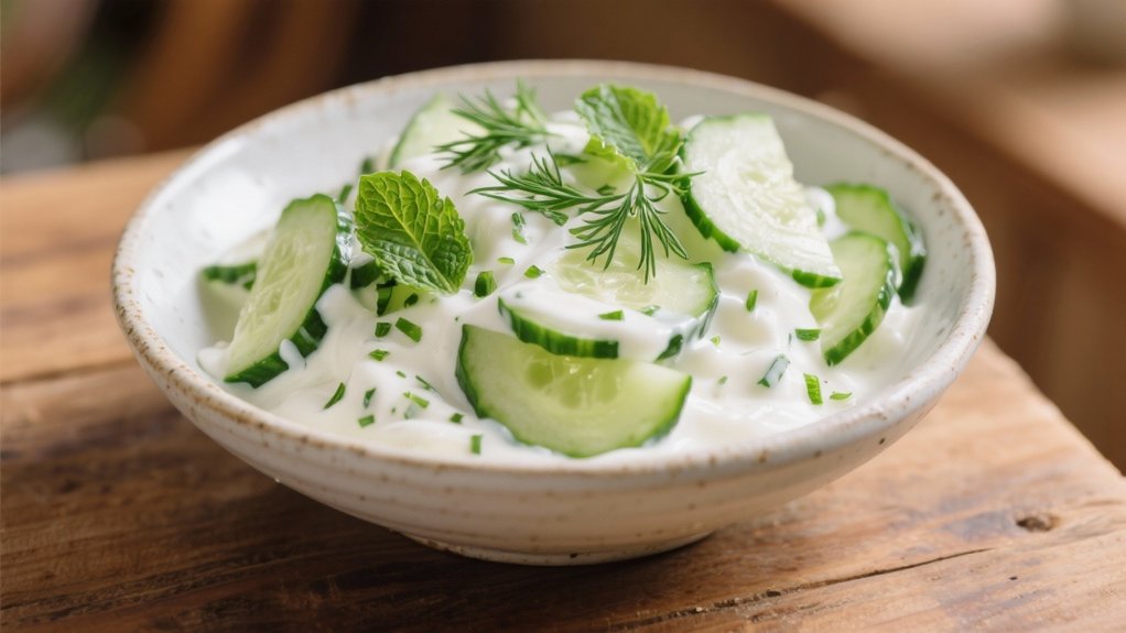 crisp cucumber yogurt salad