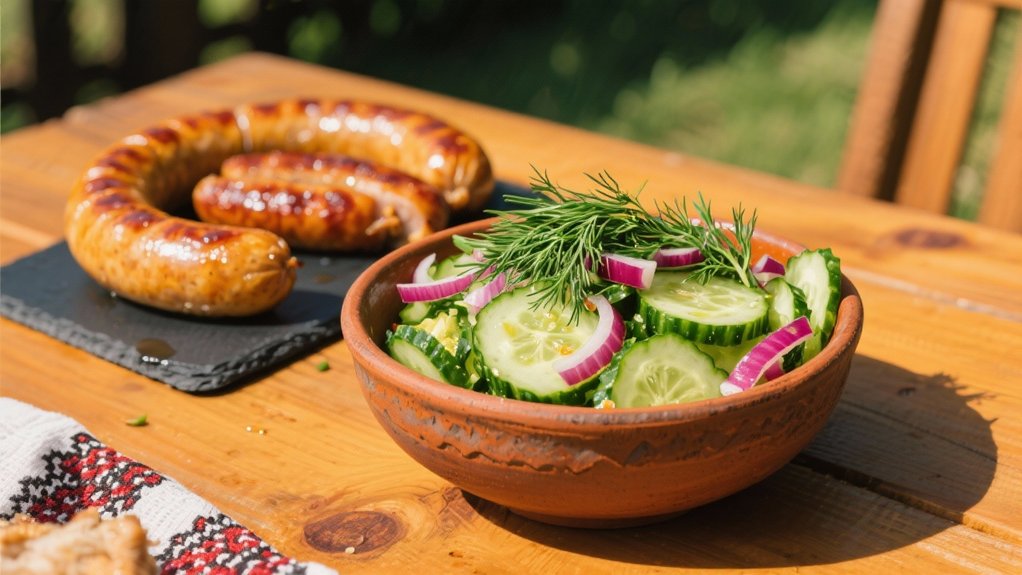 crisp cucumbers and dill