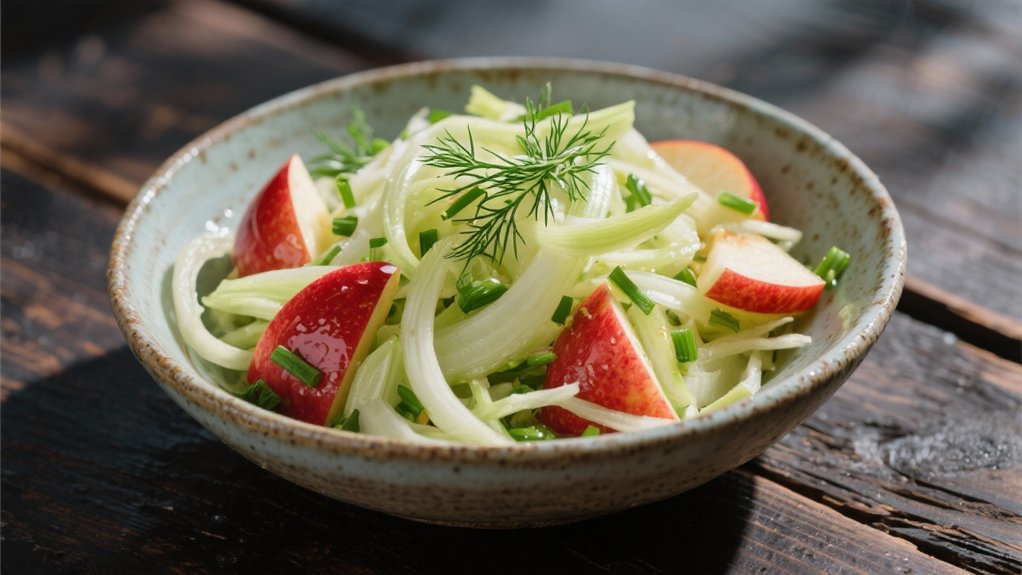 crisp fennel apple slaw