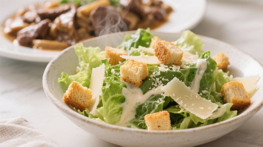 crisp flavorful caesar salad