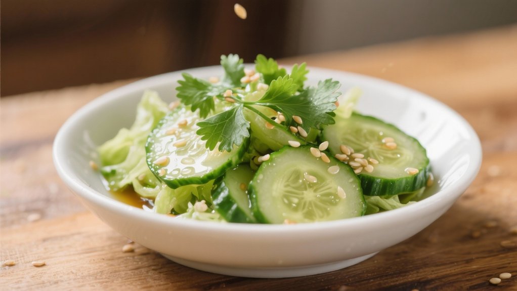 crisp flavorful cucumber salad