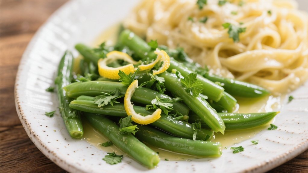 crisp flavorful lemon herb green beans