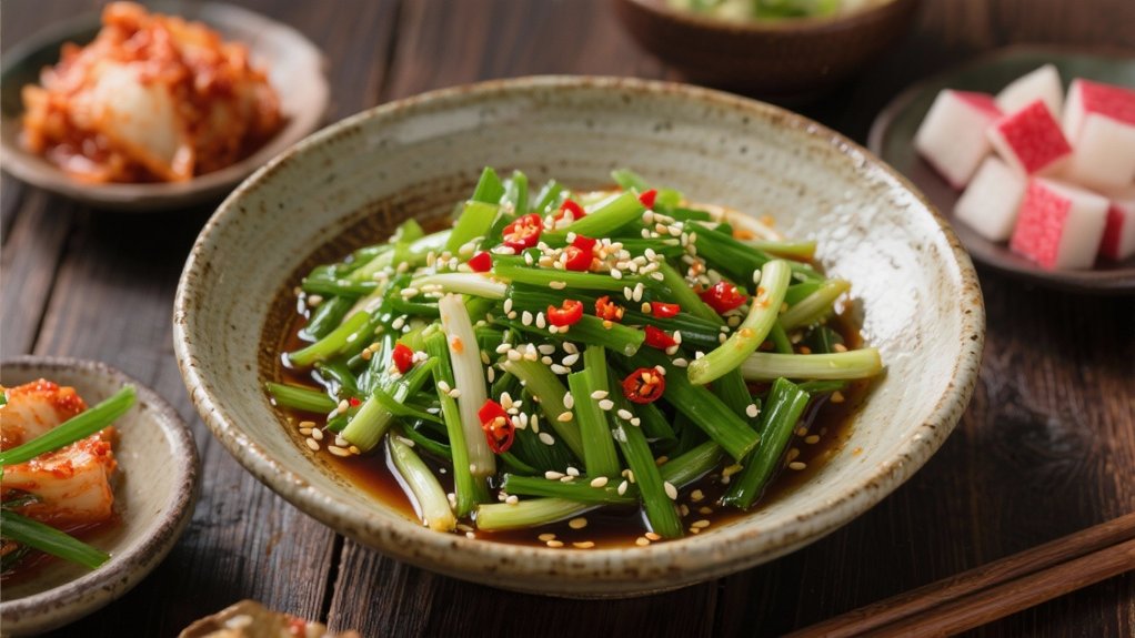 crisp flavorful scallion salad