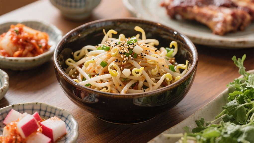 crisp garlicky bean sprout salad