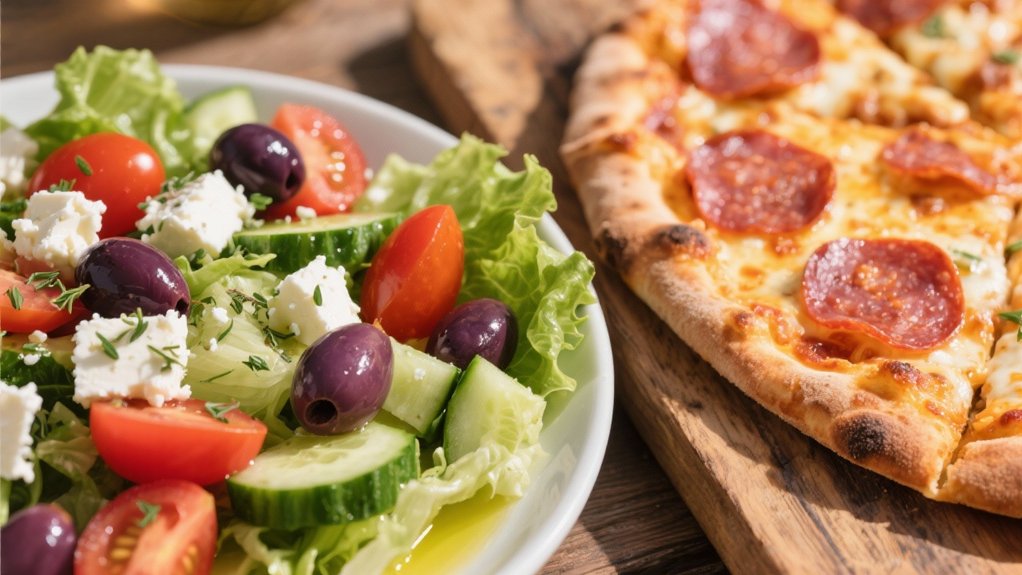 crisp greek salad accompaniment