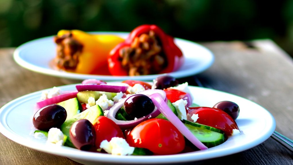 crisp greek salad variations