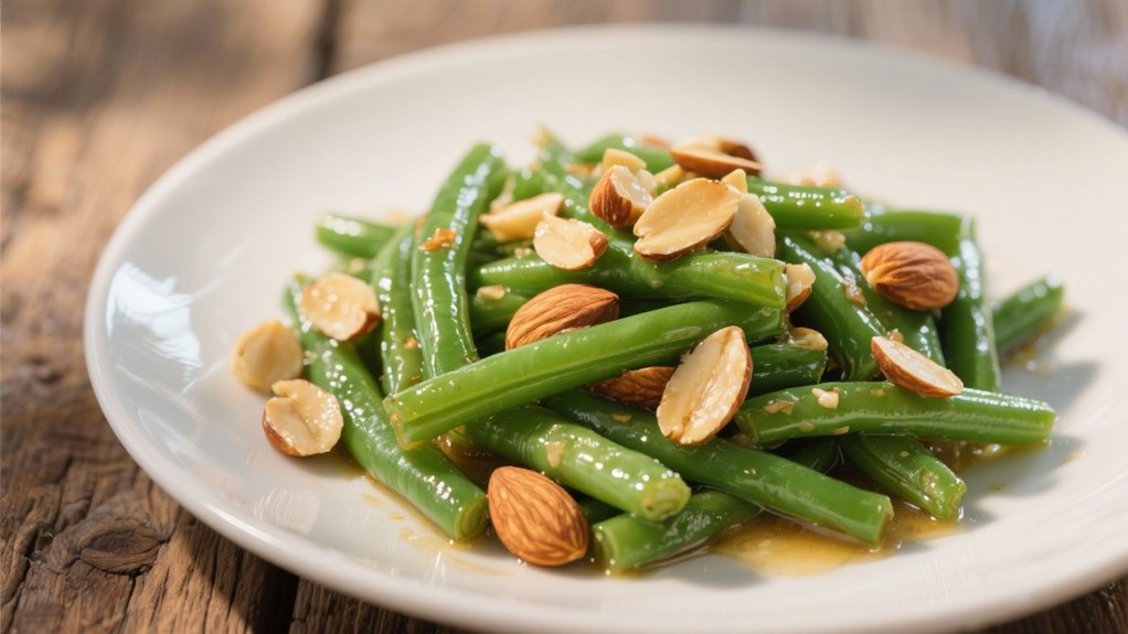 crisp green beans toasted almonds
