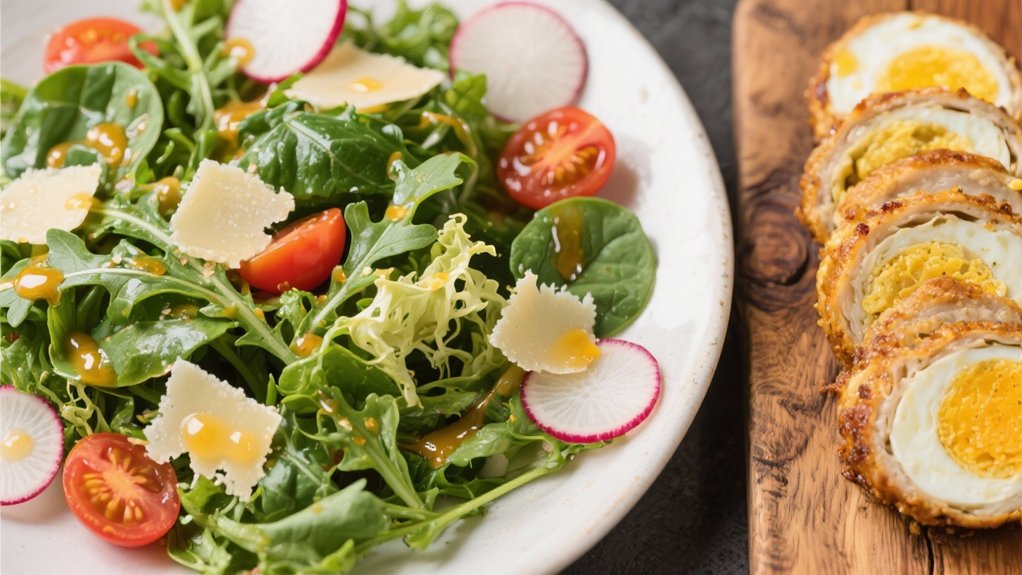 crisp greens with tangy vinaigrette
