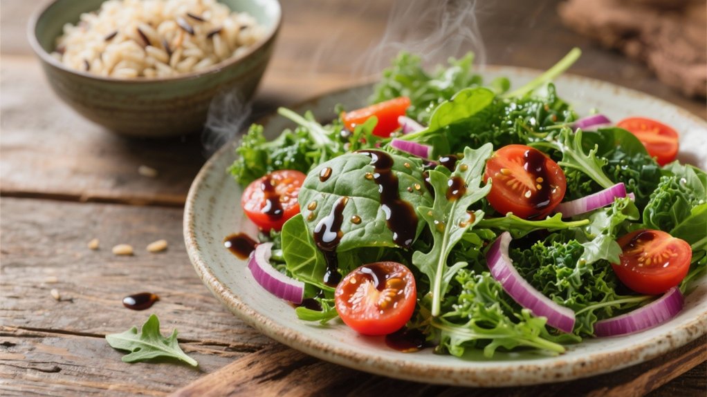 crisp greens with vinaigrette