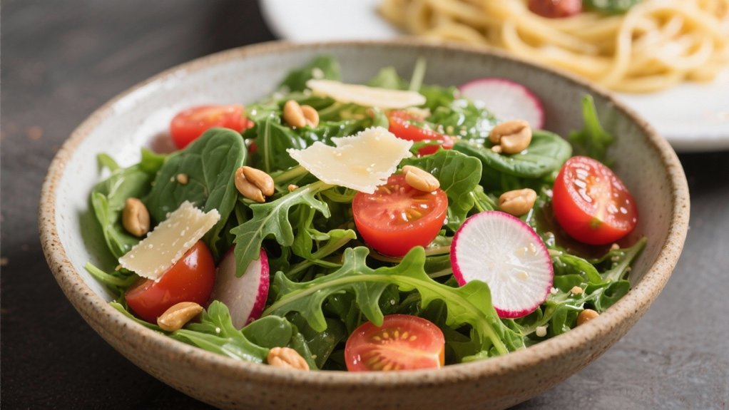 crisp mixed green salad