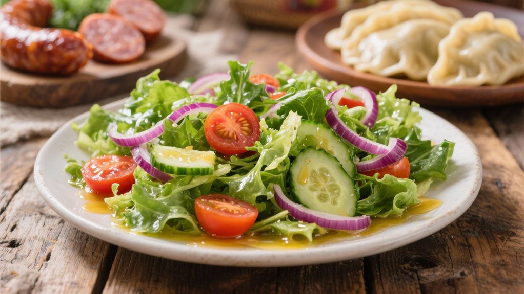 crisp mixed greens salad