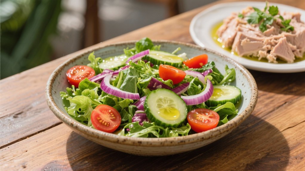 crisp mixed greens salad