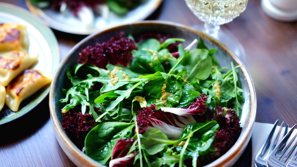 crisp mixed greens salad