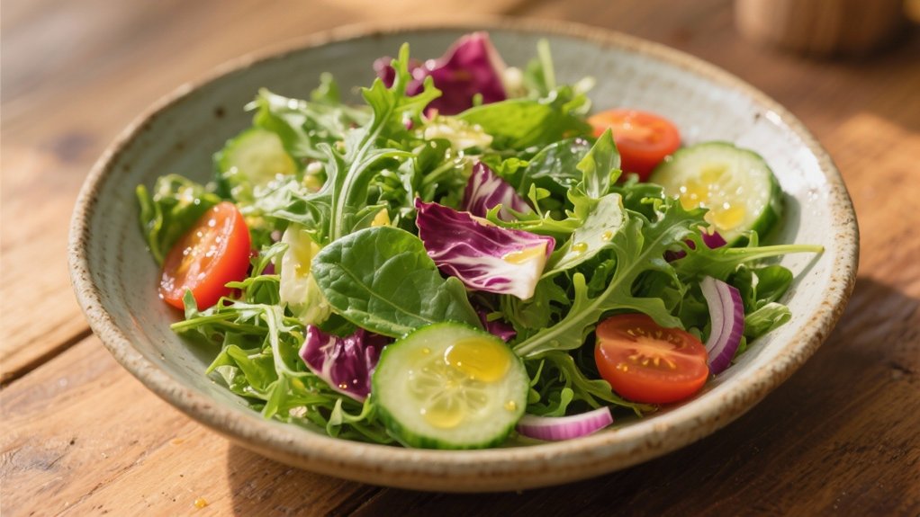 crisp mixed greens salad