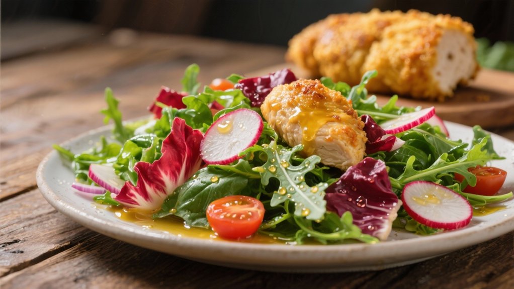 crisp mixed greens salad