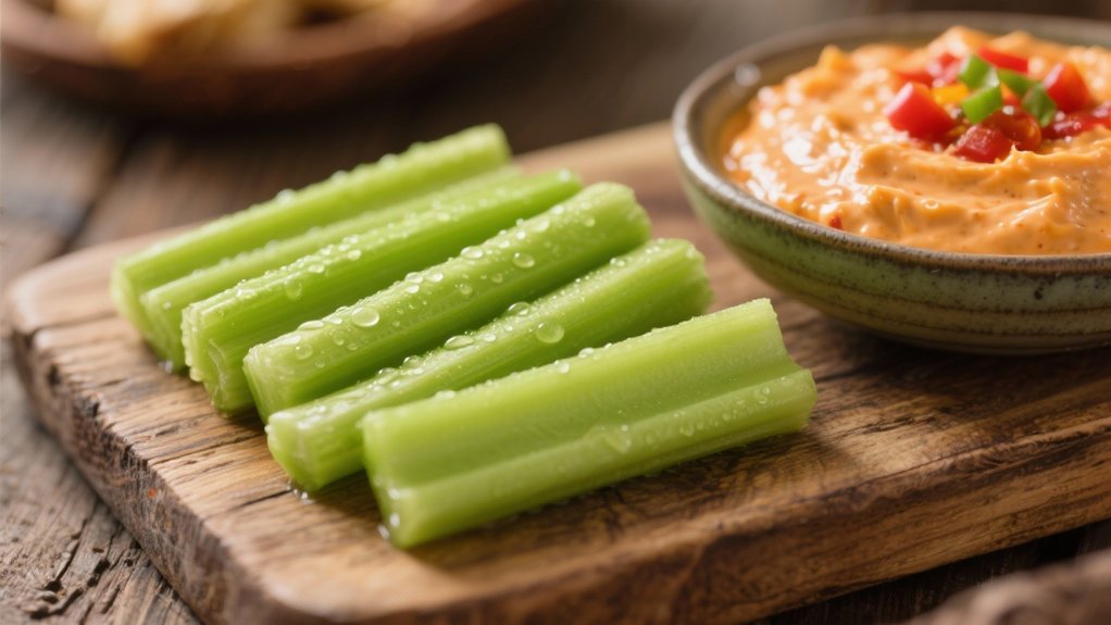 crisp nutritious celery sticks